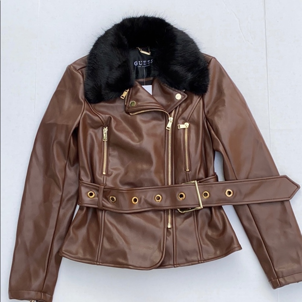 NEW GUESS Brown Women's Jacket SZ S